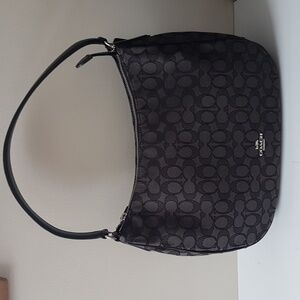 Coach Dark Gray Signature Shoulder Bag